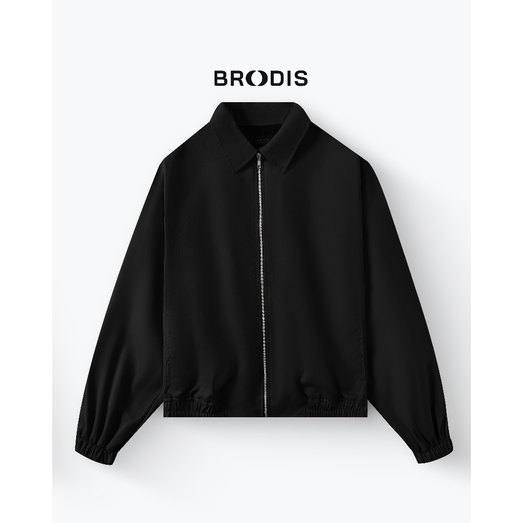 Broodis Urban Zipper Jacket Men Casual Twill Air Ultra Premium Black