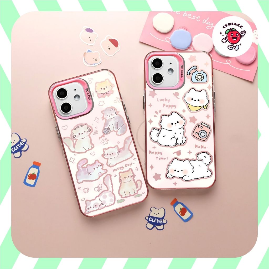 Pink Kitty พิมพ์ Cool Case Oppo a55 a16 a54 a60 f5 a39 a57 f7 f1s f11 a71 a15 a16k a16e a17 a17k a1k