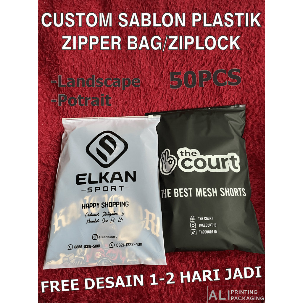ZIPPER BAG - ZIPPER LOCK - ZIPPER POUCH - Custom Screen Printing Ziplock Plastic Screen Printing Tra