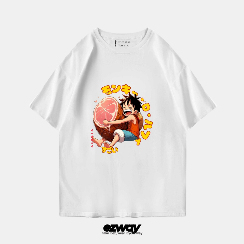 เสื้อยืด Ezway Oversize Meaty One Piece | เสื้อยืดโอเวอร์ไซส์ครอปเด็ก Unisex