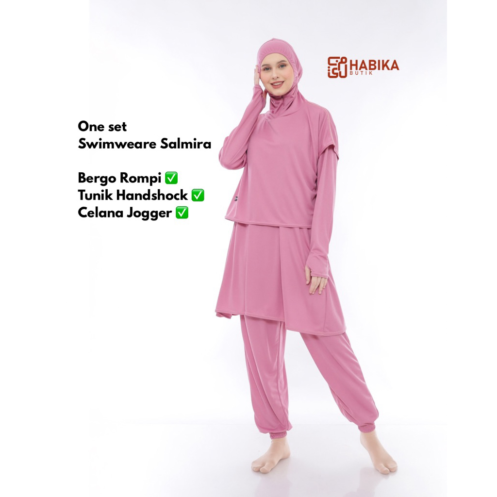 ชุดว่ายน้ํามุสลิม Sikari - ชุดกีฬาสําหรับผู้ใหญ่ - ชุดว่ายน้ําวันพีช Salmira