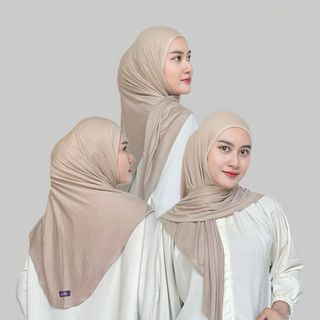Segitiga Instan Airflow Rayon Jilbab Muslim Wanita Jilbab Instan Malay