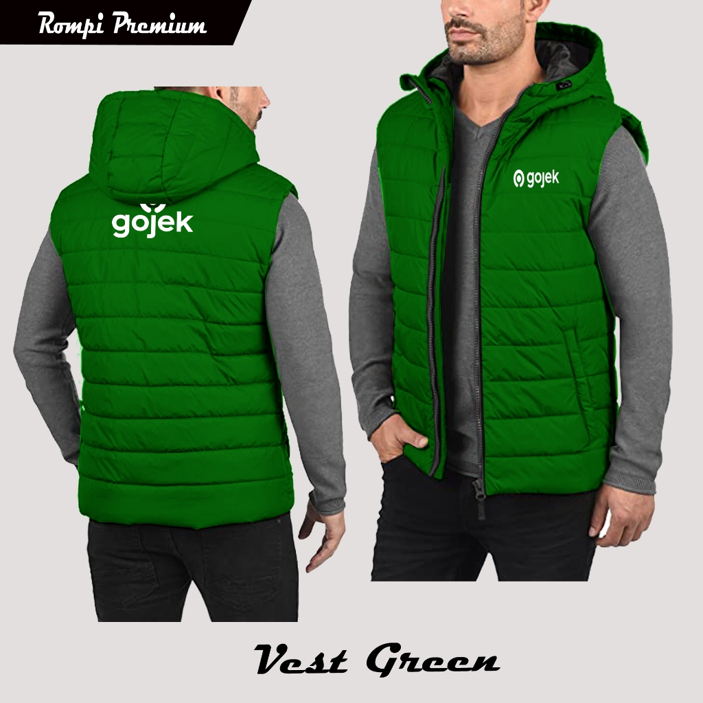 เสื้อกั๊ก Gojek ดั้งเดิม | เสื้อกั๊กกลางแจ้งแบบกําหนดเอง Gojek | เสื้อแจ็คเก็ต Gojek Premium | เสื้อ