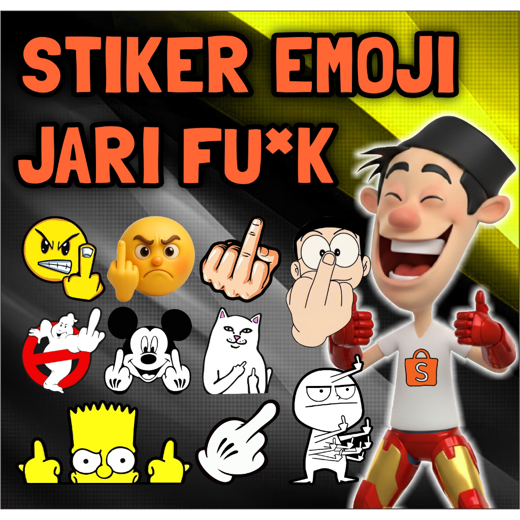 FUCK EMOJI STICKERS สติ๊กเกอร์ตัดพิมพ์ลาย UVS