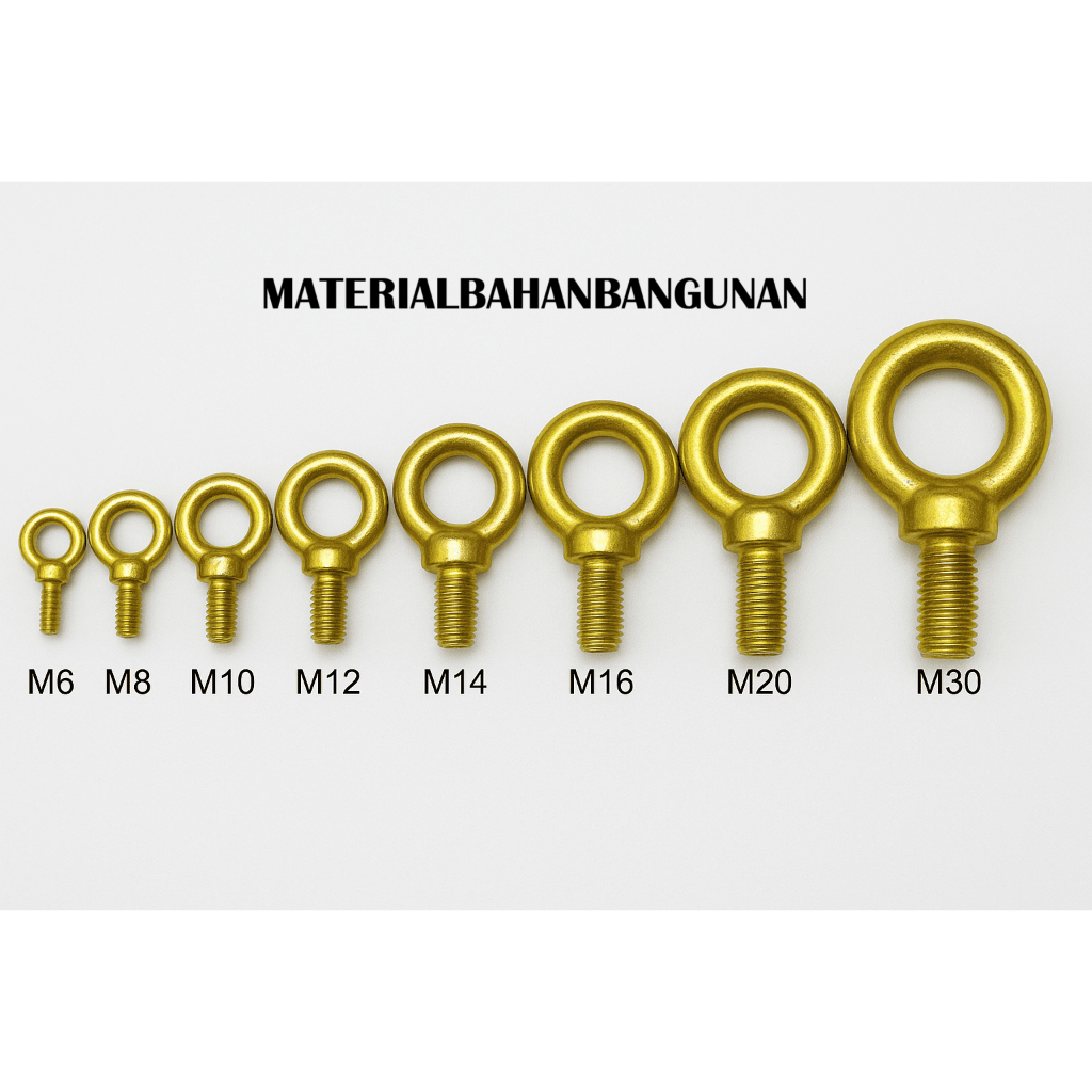 MATA Eye Bolt m12 สีเหลืองแขวน Eye Bolt Hook Bolt m12 x 1.75