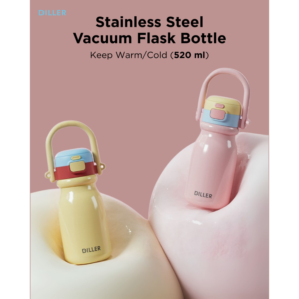 Diller - Tumbler Joy Bottle 520ml / Insulated Tumbler / Stainless Steel 316L Bottle / Heat and Cold 