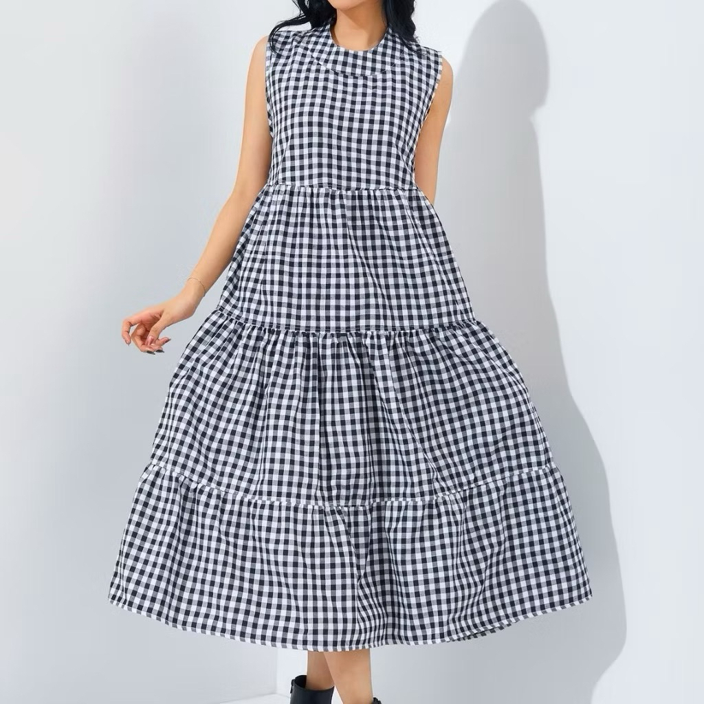 PRELOVED DRESS แบรนด์ GINGHAM PUKKA