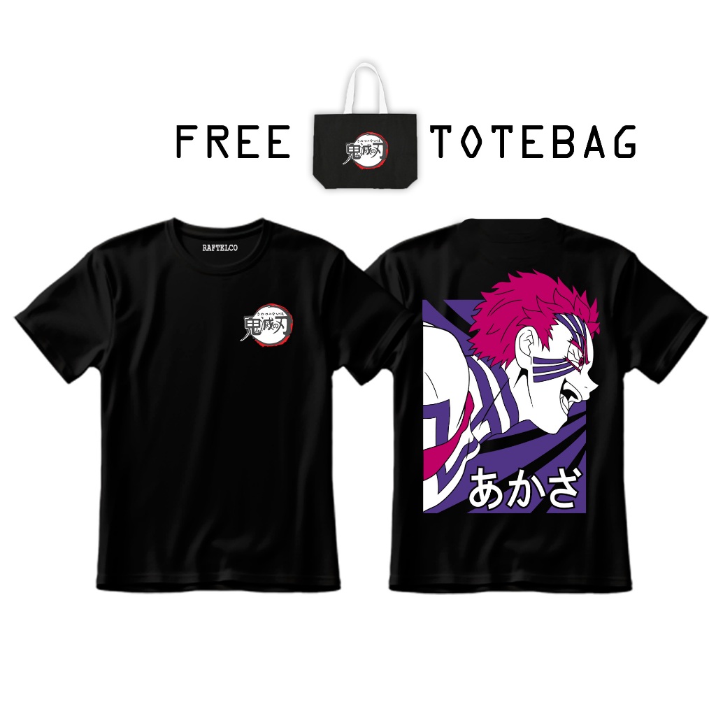 RAFTELCO - เสื้อยืด DEMON SLAYER - เสื้อยืด AKAZA - เสื้อยืดอนิเมะ - ANIME TSHIRT - DEMON SLAYER - K