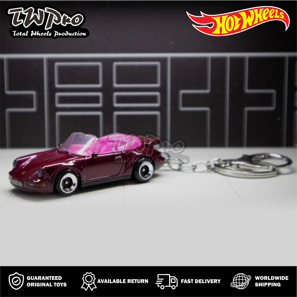 GANTUNGAN HOT WHEELS Porsche 964 Turbo Cabrilet KEYCHAIN - KEYRING - KEYCHAIN - CUSTOM - TOTAL WHEEL