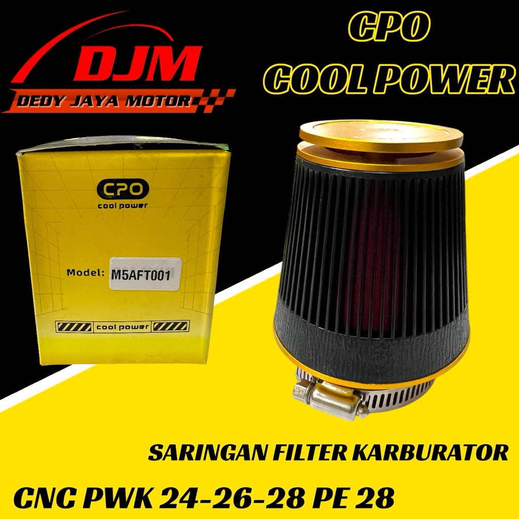 CPO G2 Gold CNC คาร์บูเรเตอร์กรองอากาศ - 48 มม. Pwk 24 26 28 Pe28 CPO Cool Power