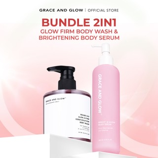 Grace and Glow 2in1 Rouge 540 Glow & Firm Scrub Solution Body Wash + Bright & Glow Solution Body Serum