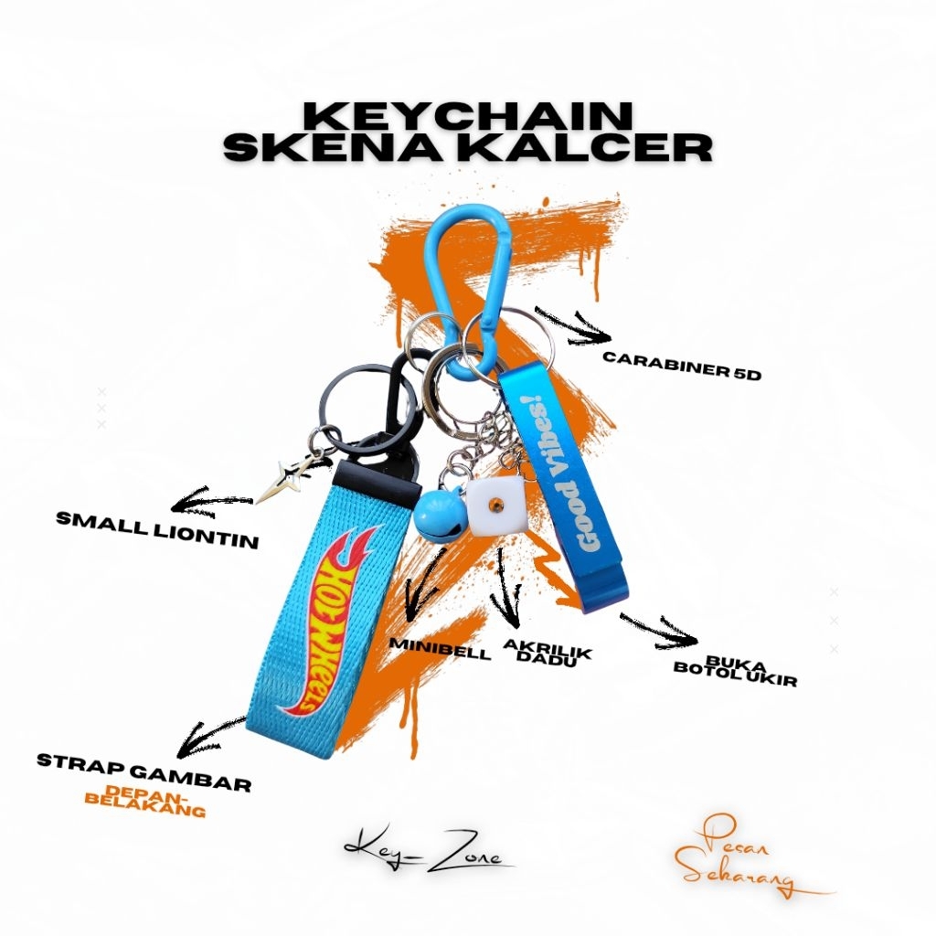 GANTUNGAN ^Hot Wheels^ Skena Kalcer พวงกุญแจ Hotwheels Carabiner พวงกุญแจพวงกุญแจ