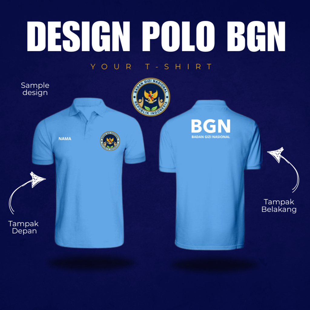 NATIONAL NUTRITION BODY COLLAR SHIRT - BGN COLLAR SHIRT - BGN SHORT SLEEVE SHIRT - BGN UNIFORM SHIRT