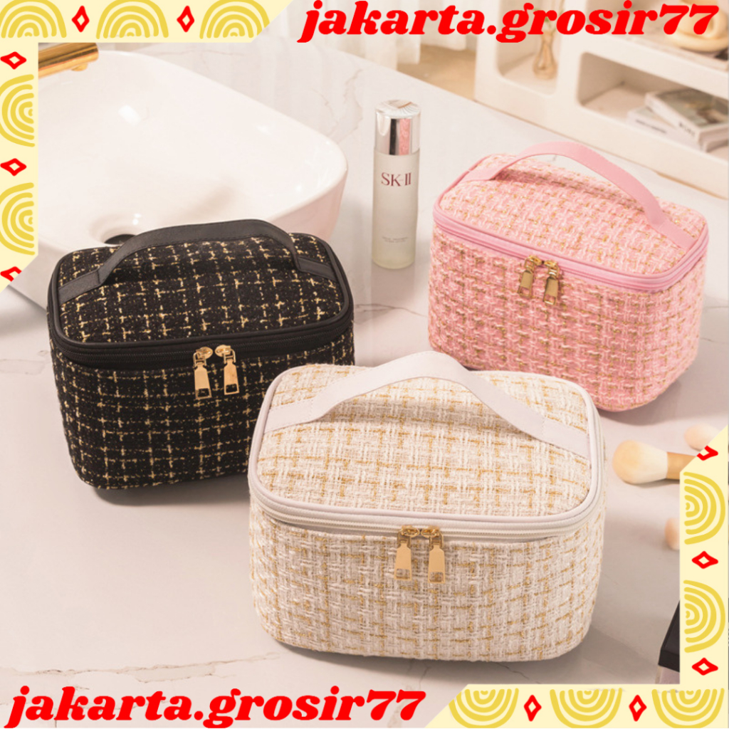 JG TS707 แฟชั่นเกาหลีกระเป๋าแต่งหน้าเครื่องสําอางกระเป๋าเดินทางกระเป๋ากระเป๋าเครื่องสําอางแบบพกพา