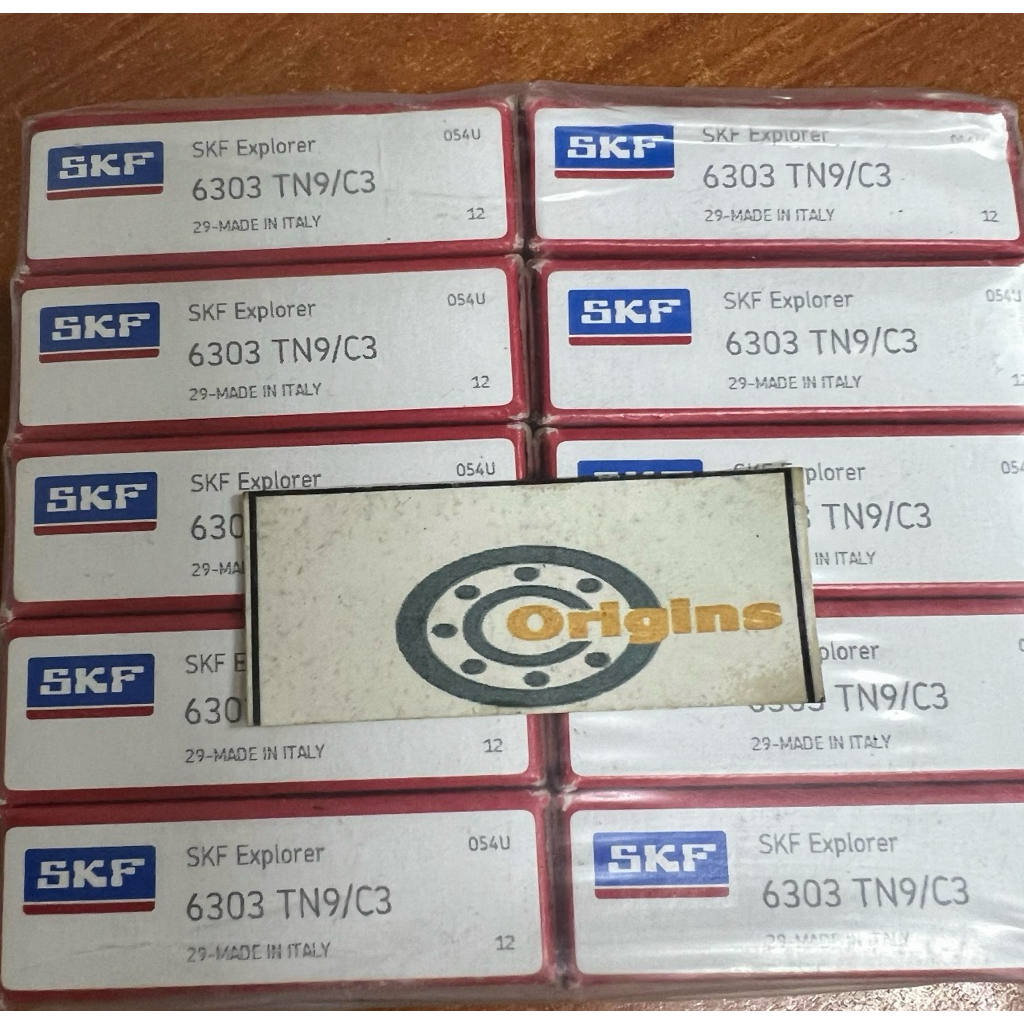 แบริ่งรถจักรยานยนต์ 6303 TN9/C3 SKF เส้นใยดั้งเดิม CAGE 6303TN9/C3