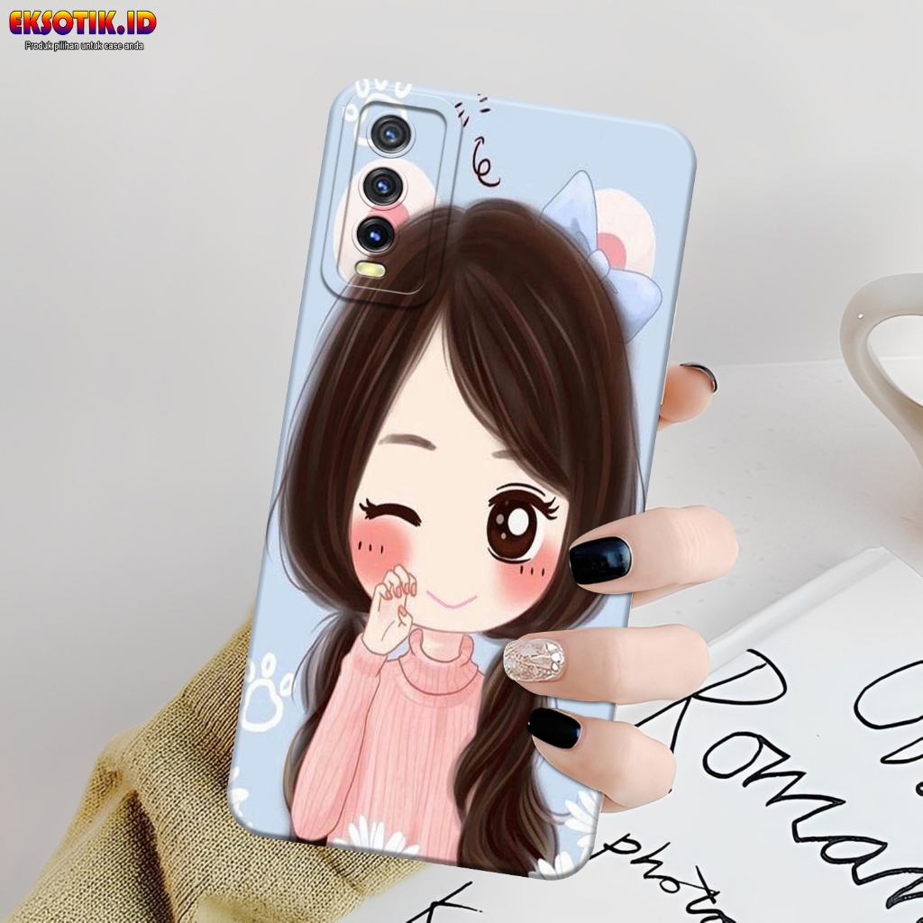 เคส HP VIVO Y12s Y20 Y20s - Eksoke.id - VIVO Y12s Y20 Y20s - เคส CUTE GIRL - ผิวโทรศัพท์มือถือ - VIV