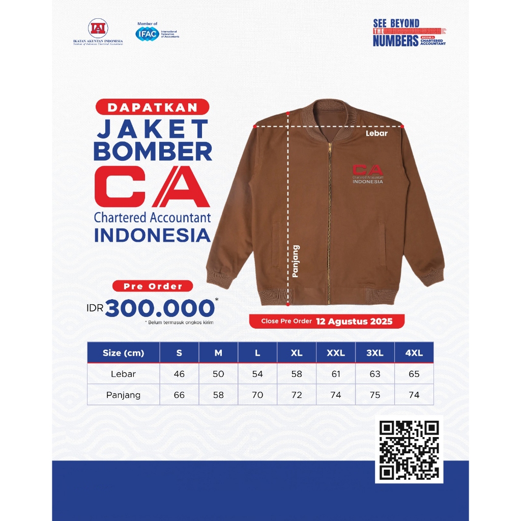 เสื้อแจ็คเก็ตบอมเบอร์บัญชี Charterered - IAI