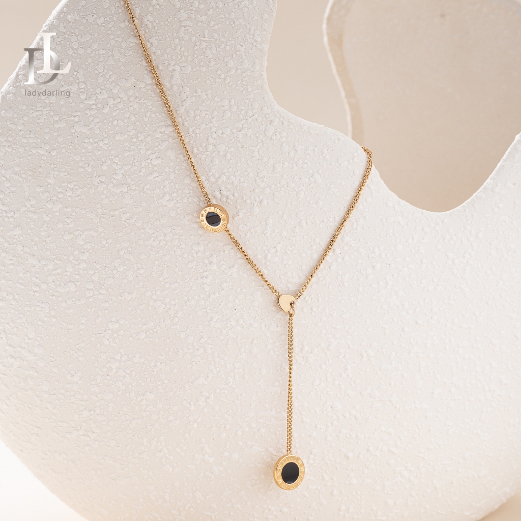 DL ผู้ใหญ่สร้อยคอผู้หญิงเครื่องประดับทองเงิน Anti-Rust Motif KTC เครื่องประดับพรีเมี่ยมแฟชั่น Acc