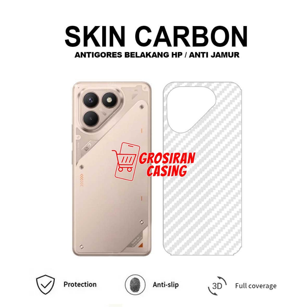Tecno Pova 7 5G Tecno Pova 7 Pro Skin Carbon 3D Anti-scratch Back Skin Carbon Tecno Pova 7 5G Tecno 