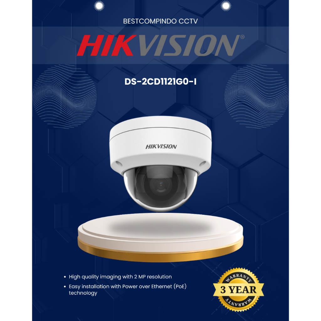 HIKVISION DS 2CD1121G0-I 2MP กล้องในร่ม | กล้องในร่ม HIK | กล้อง HIKVISION DOME | วงจรปิด HIKVISION