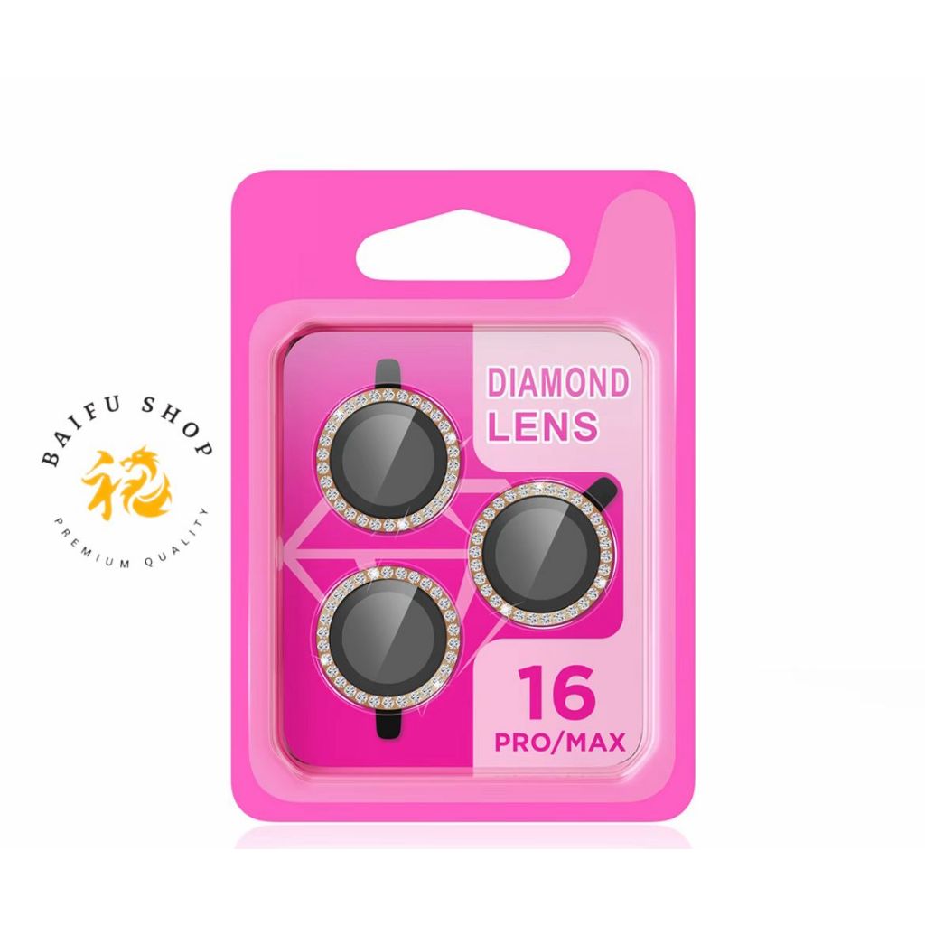 BS DIAMOND GLITER แหวนเลนส์กล้องสําหรับ IPHONE 11/12/13/14/15/16/17 MINI PLUS PRO PROMAX PROTECTOR A