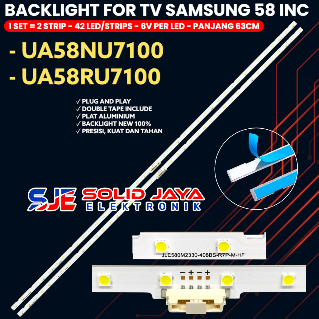SAMSUNG 58 INCH TV BACKLIGHT 58NU7100 58RU7100 UA58NU7100 UA58RU7100 UA-58NU7100 UA-58RU7100 BL 58NU