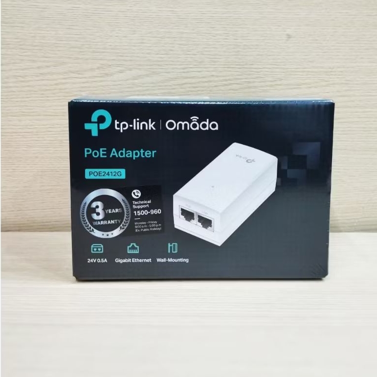 TP-Link TL-POE2412G Gigabit 24VDC Passive PoE Adapter