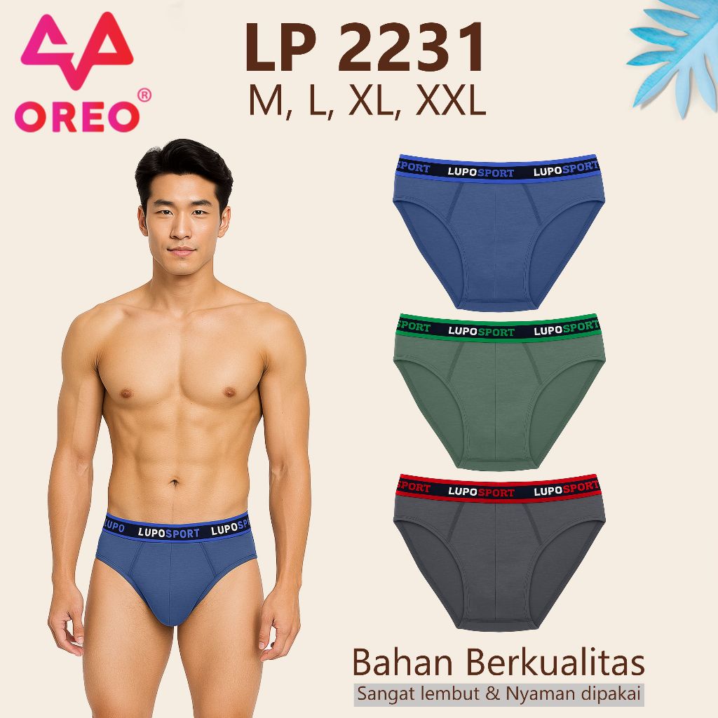 KATUN LUPO [12 ชิ้น] LP-2231 MENS MISTY COTTON SPORT UNDERWEAR