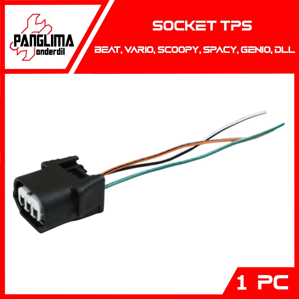 TPS Socket Beat & Vario & Scoopy & Spacy & Genio 3Pin Sensor Socket 3 Pin Cables