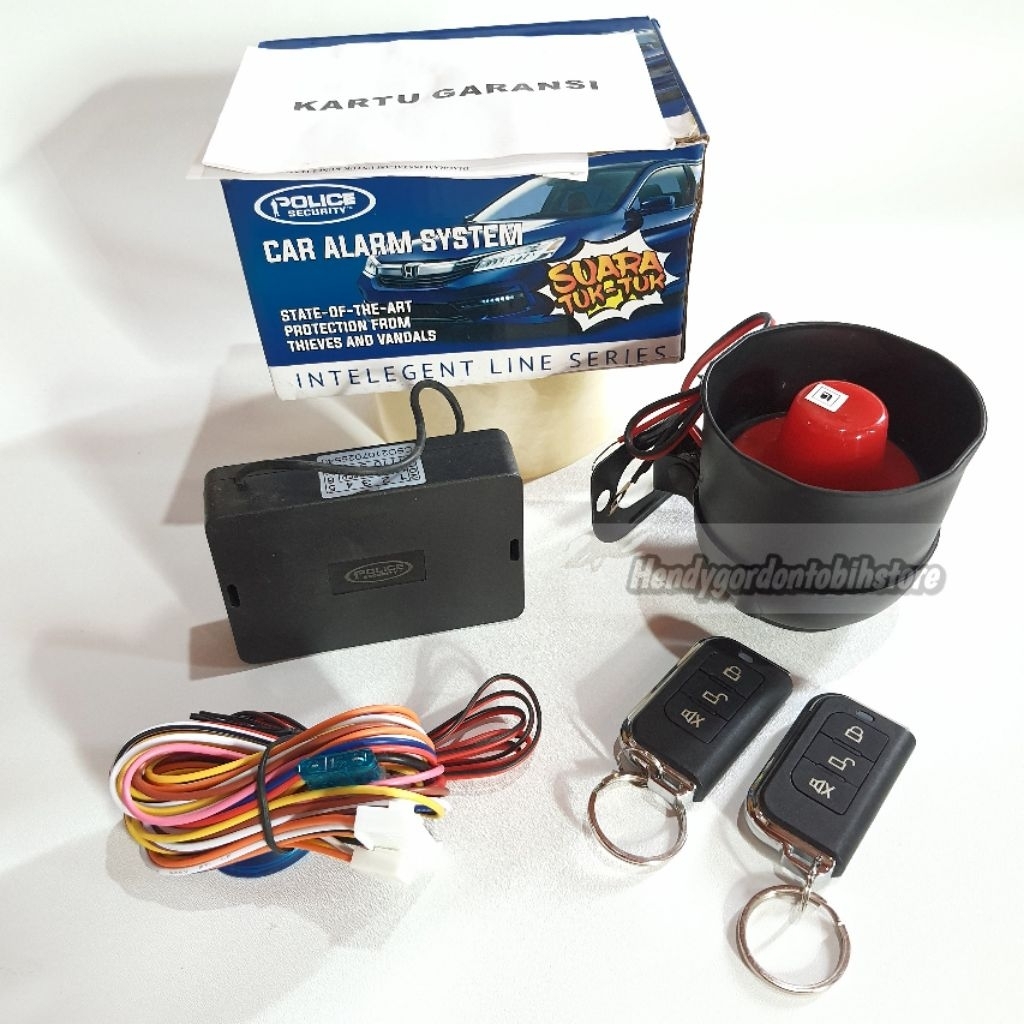 TOMBOL TUK CAR ALARM SYSTEM / POLICE BRAND ALARM UNIVERSAL BUTTON REMOTE MODEL