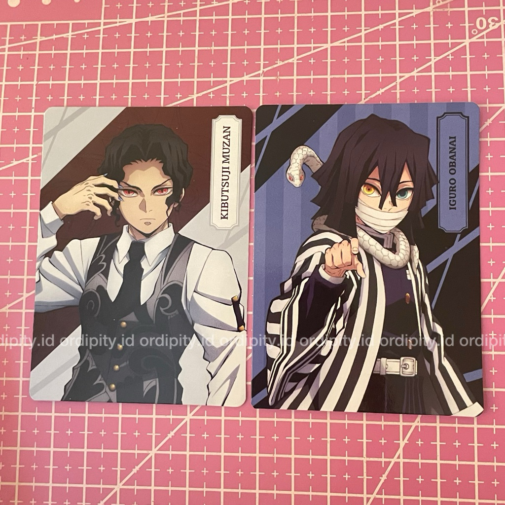 [ชุด 2 ชิ้น] การ์ดโฟโต้การ์ด FAMILYMART X DEMON SLAYER MUZAN OBANAI KIMETSU NO YAIBA INFINITY CASTLE
