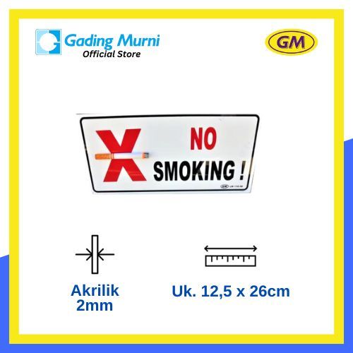 GM LABEL 3D NO SMOKING LM-110 MEDIUM