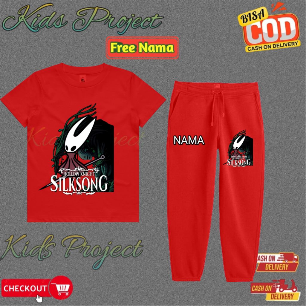 ชุดเสื้อยืดเด็ก Unisex Hornet Hollow Knight Silksong Character