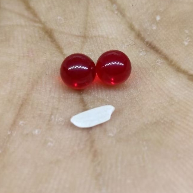 หิน Must1k4 L1p4n คู่ ทรงกลม 5 mm