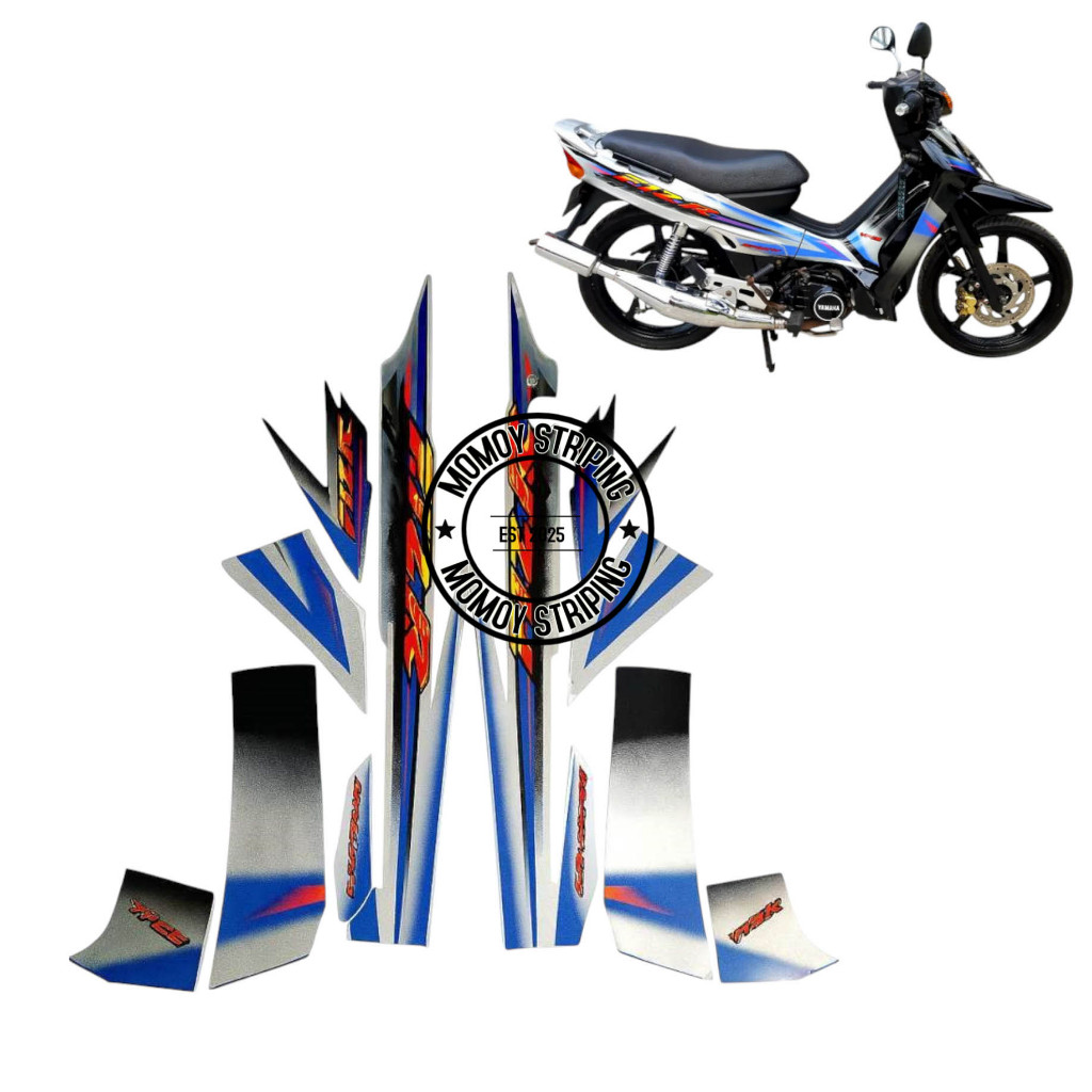 BEST YAMAHA F1ZR SPORTY 2003 SILVER BLUE STRIPING STICKER