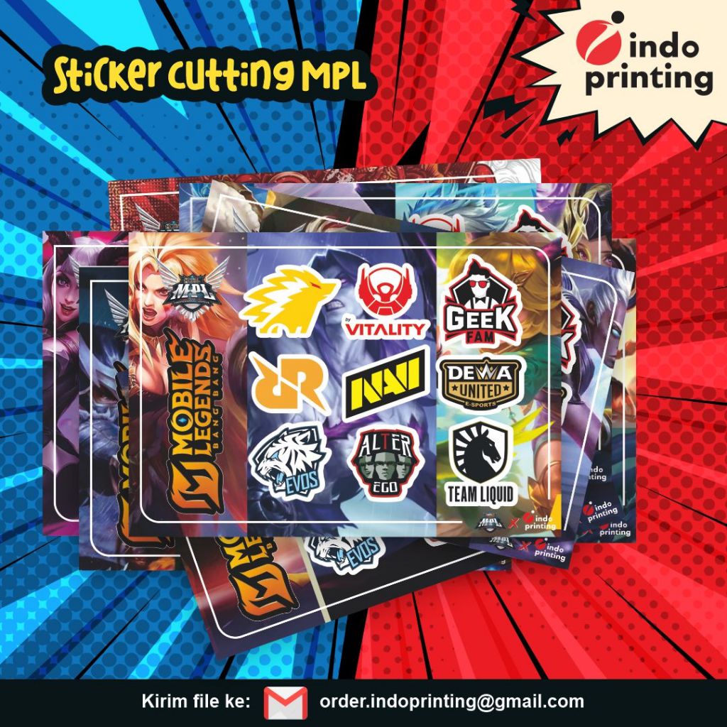 สติกเกอร์ MPL ล่าสุด / สติ๊กเกอร์ Mobile Legend Bang Bang [1 ชุด มี 4 แผ่น]