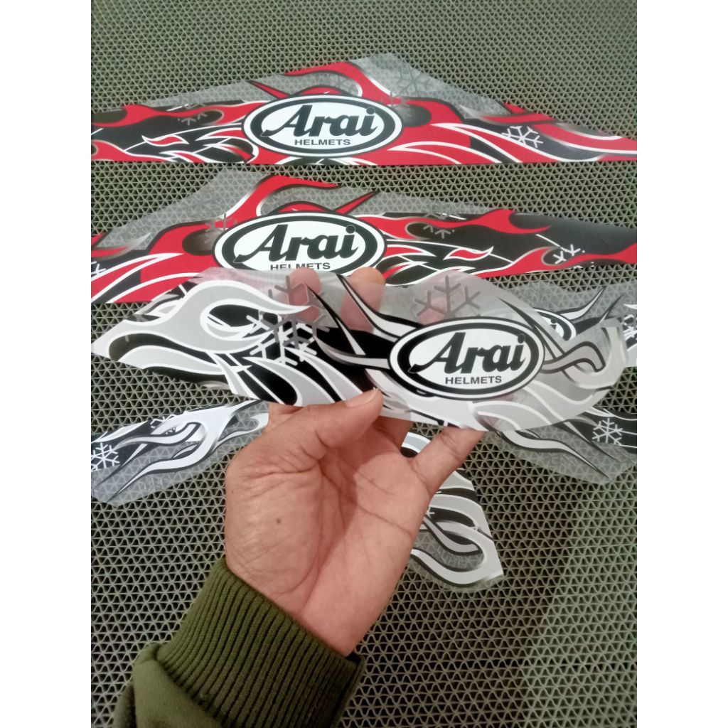 สติ๊กเกอร์แถบเต็นท์ BEAT CARBON ARAI HAGA