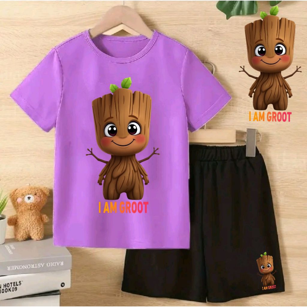 (storehaode) I AM GROOT ชุดเสื้อยืดเด็ก อายุ 1-10 ปี