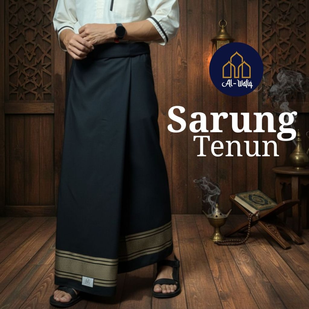 KATUN Al Wafiq Dobby Cotton Plain Sarong สําหรับผู้ชายผู้ใหญ่