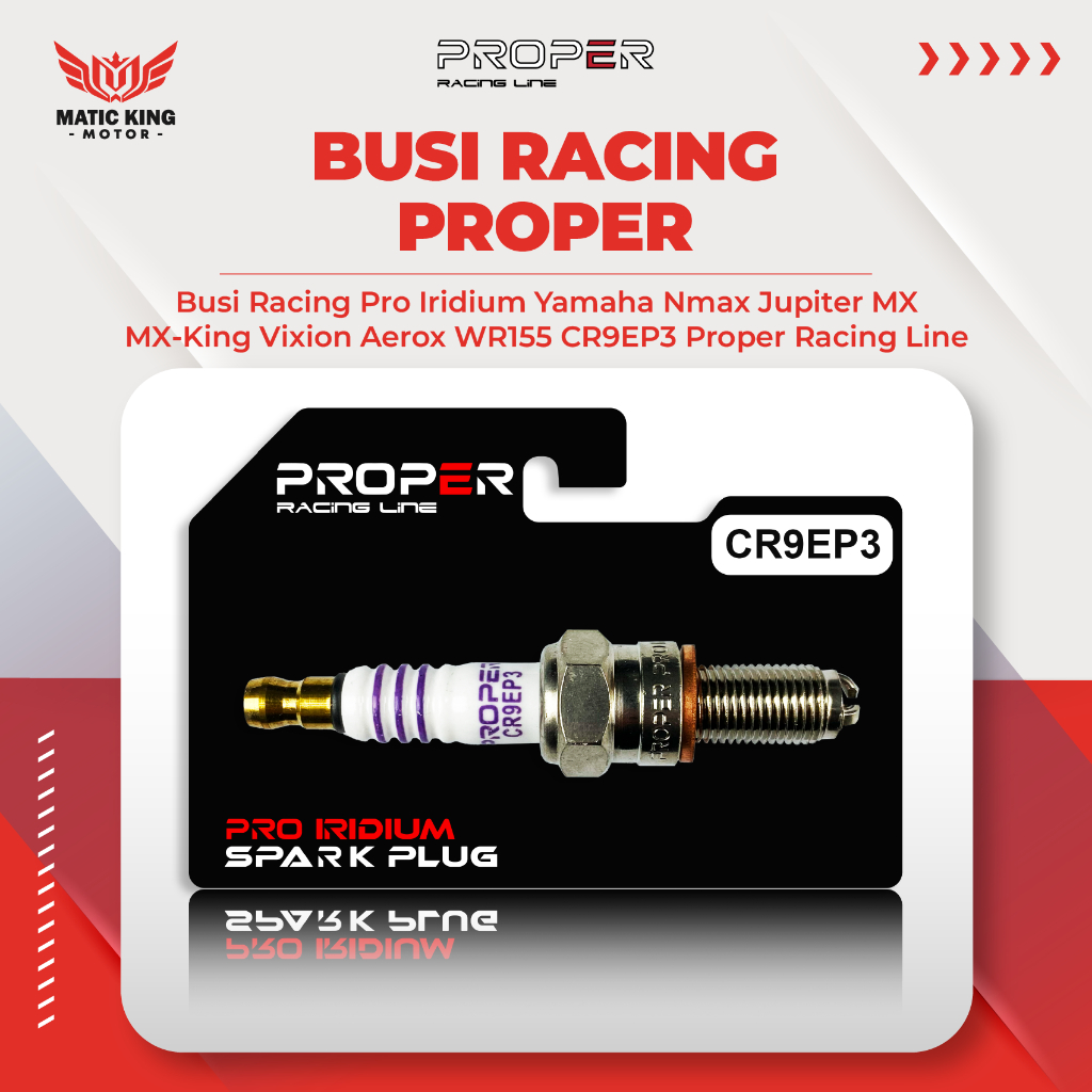 PROPER Iridium Spark Plug Pro Spark Plug Vixion Jupiter XSR WRR R MT 15 135 150 155 เก่าใหม่ CR9E Ra