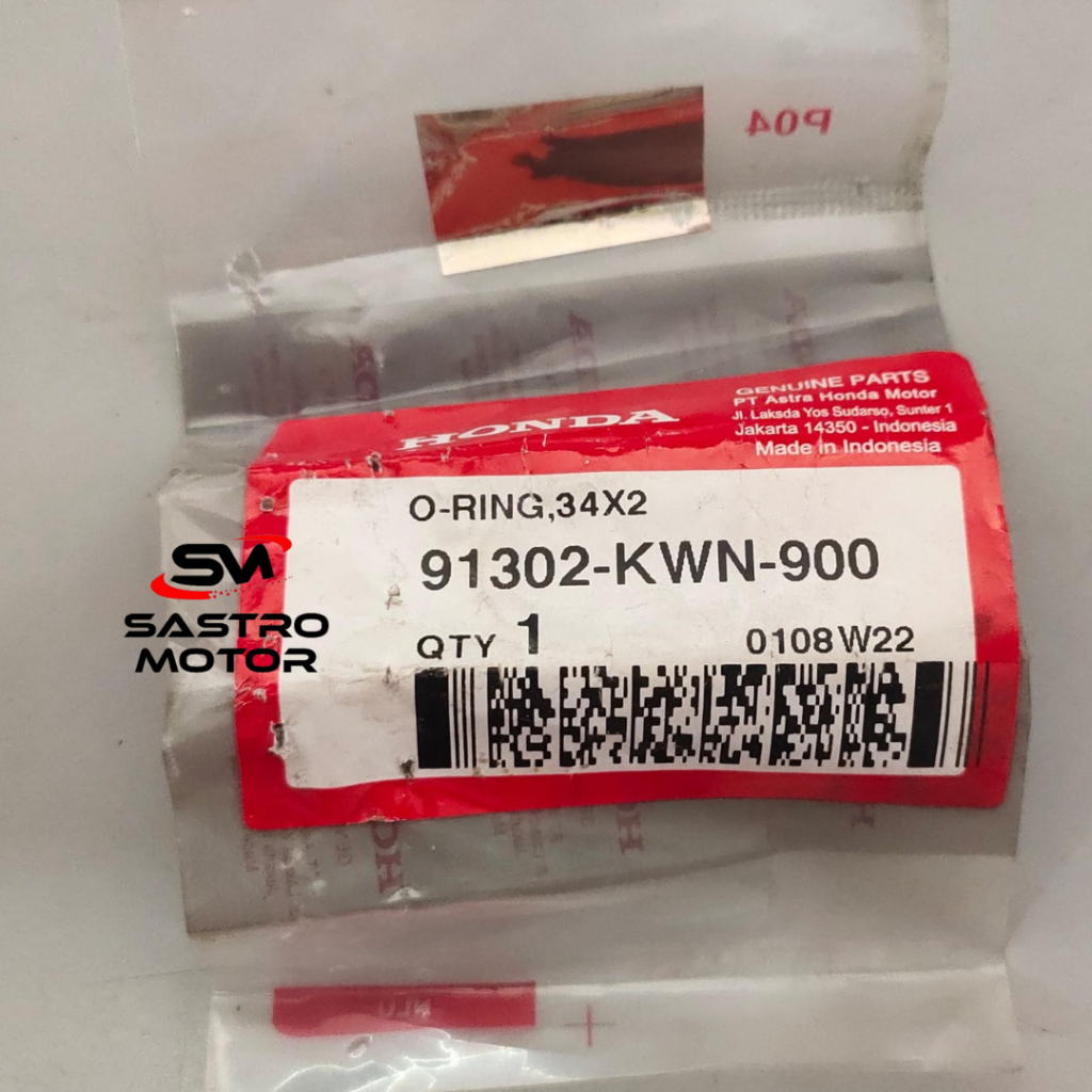 โอริง 34 Four2 – PCX 150 CBU K36J, PCX 150 K97, PCX HYBRID 91302-KWN-900