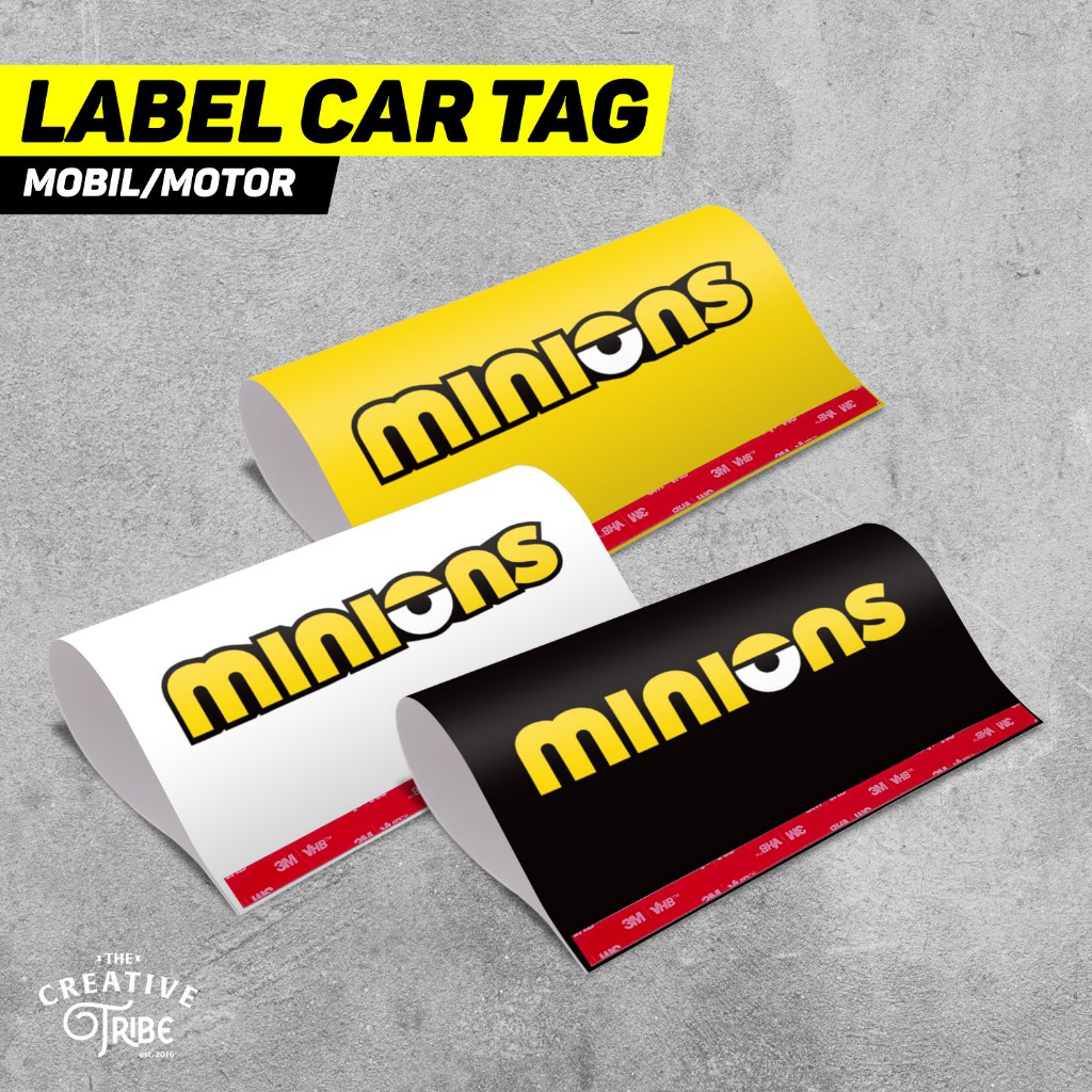 Minions - Car Tag Labels - Variations Door Cover Variations - Viral Lego Car Sticker Decorative