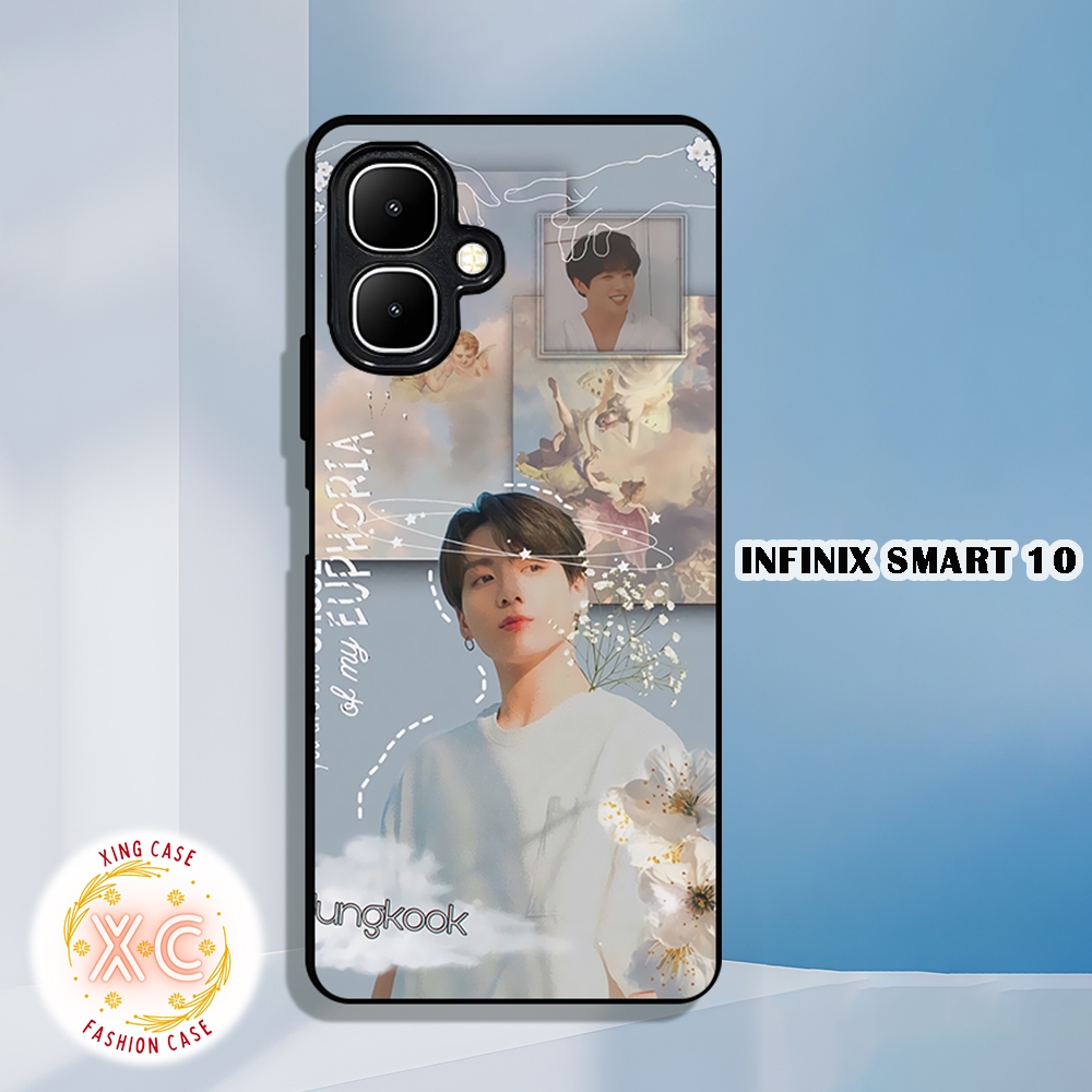 |KP03| XING CASE INFINIX SMART 10 | แก้ว EFFECT | เคส HP SOFTCASE แบบกําหนดเอง | REALPICCT HD QUALIT