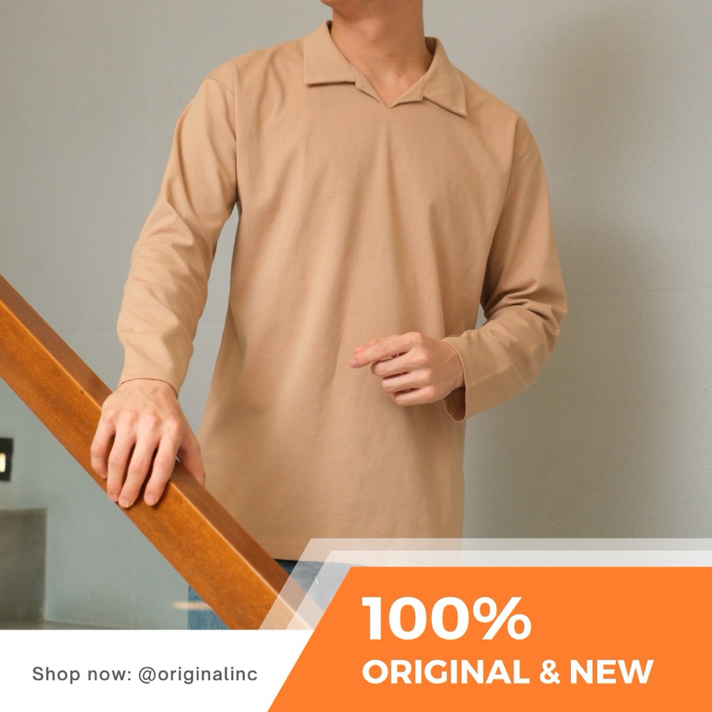 เสื้อยืดแขนยาวคอปก Indigo Banks Camp INB-LST-01