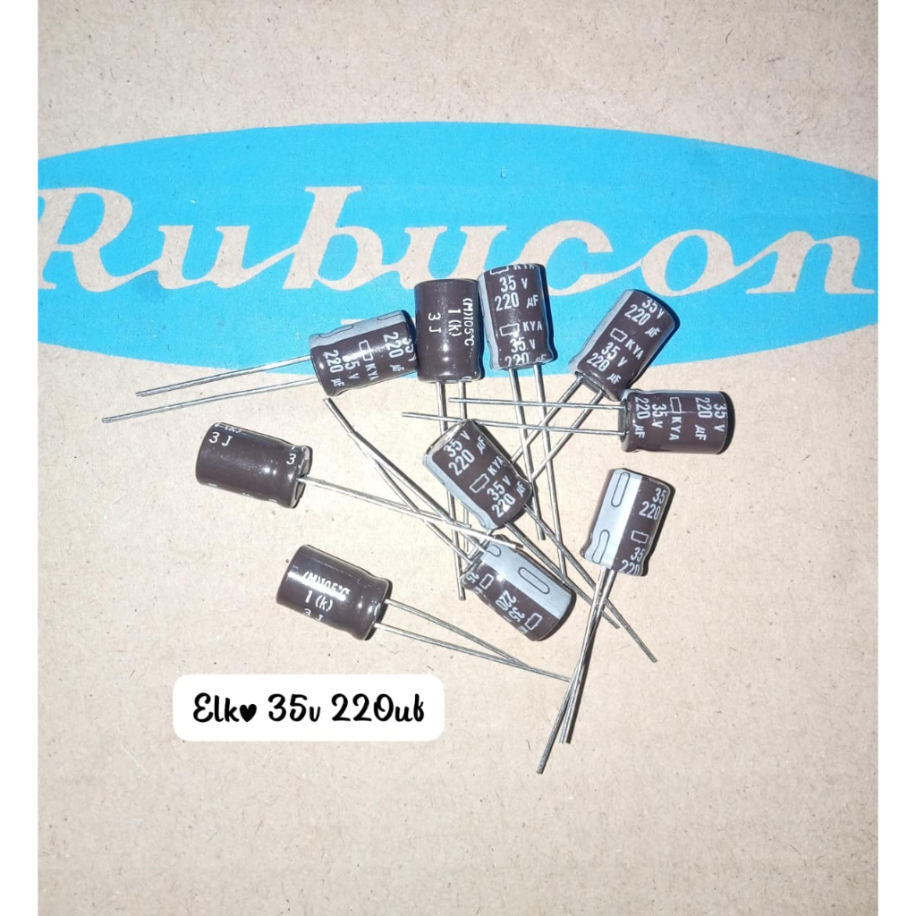 Elko 35v 220uf Elco 220uf 35v Original Renteng