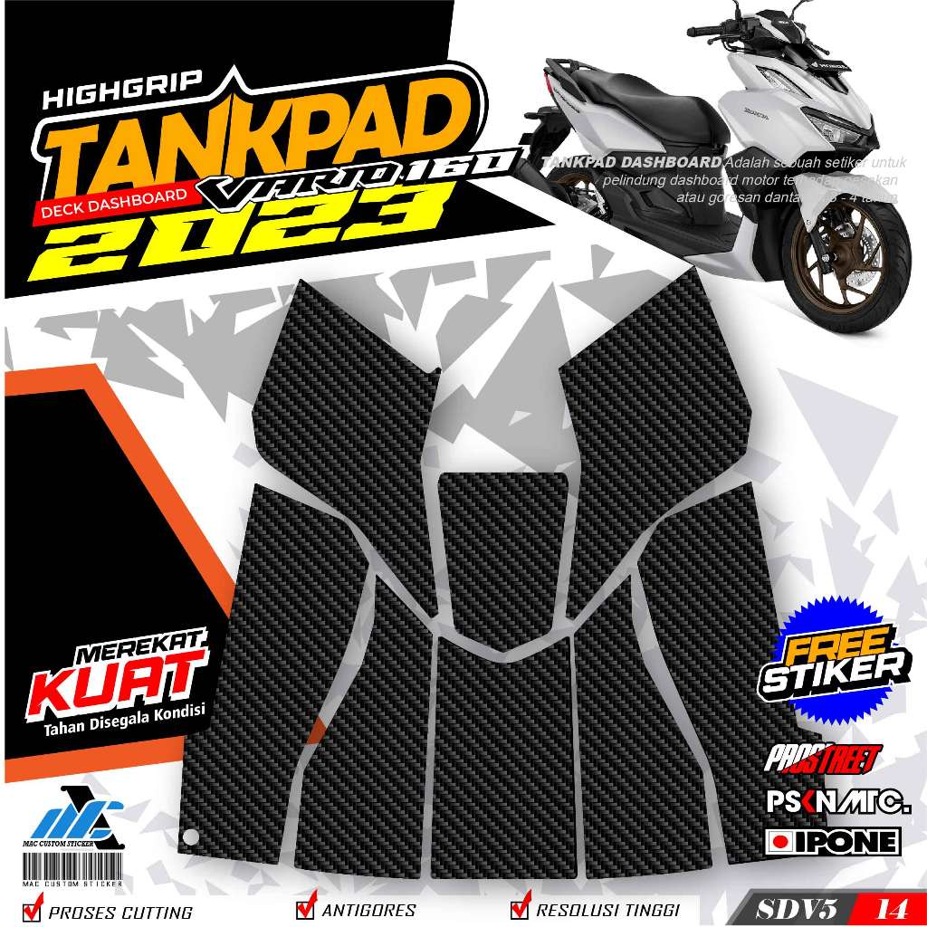 STRIPING VARIO 160 2022 DASHBOARD PROTECTOR - TANKPAD - DECKPAD VARIO 160 2022 - BODY PROTECTOR DECK PAD COVER - SDV5