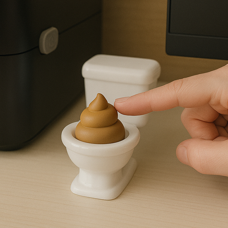 ASMR Fidget Clicker ห้องน้ํา Poop ของเล่นความเครียด Reliever ที่ไม่ซ้ํากันน่ารักเดสก์ท็อปตกแต่ง