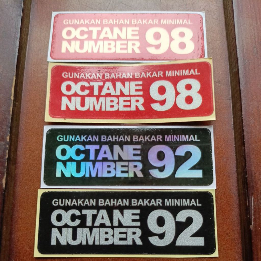 สติ๊กเกอร์ตัวเลข Octane