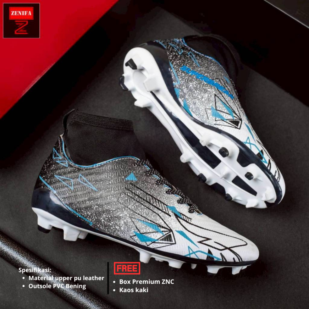 รองเท้าฟุตบอลผู้ชาย ZNC โจนตสึ พร้อมพื้นยืดหยุ่นและถุงเท้าฟรี
