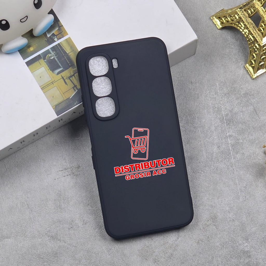 INFINIX HOT 60I INFINIX HOT 60 กรณี MACAROON สีดําพรีเมี่ยมเคสนุ่มสีดํา INFINIX HOT 60I INFINIX HOT 